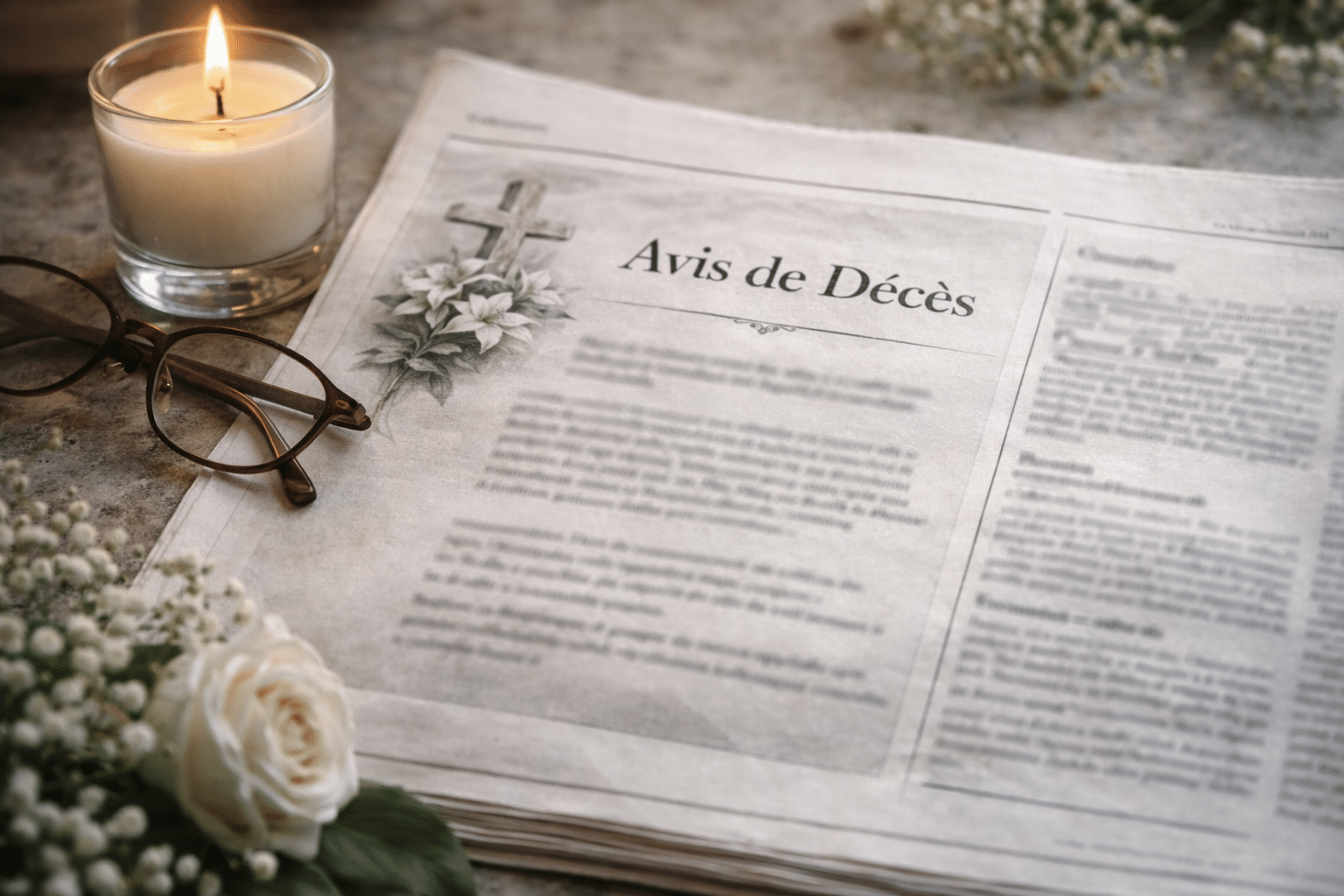 Un avis de décès en ligne : quoi écrire, où publier (presse, sites, réseaux), et comment être accompagné pour une annonce claire, fidèle et respectueuse.